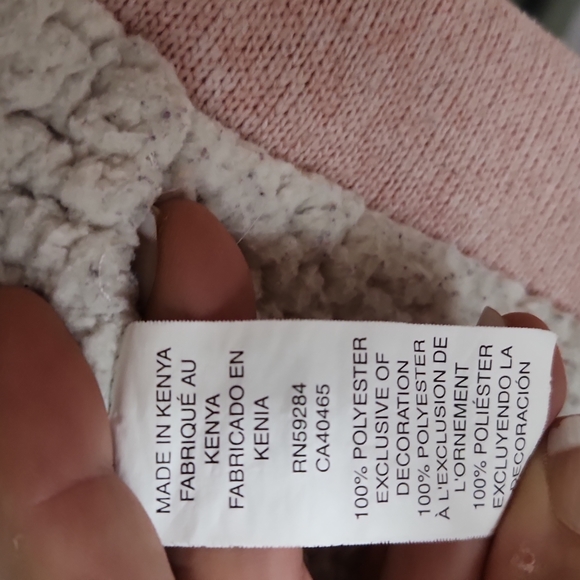 Sweater Hoodie zippered Pink Medium 7/8 Girls - Picture 11 of 15